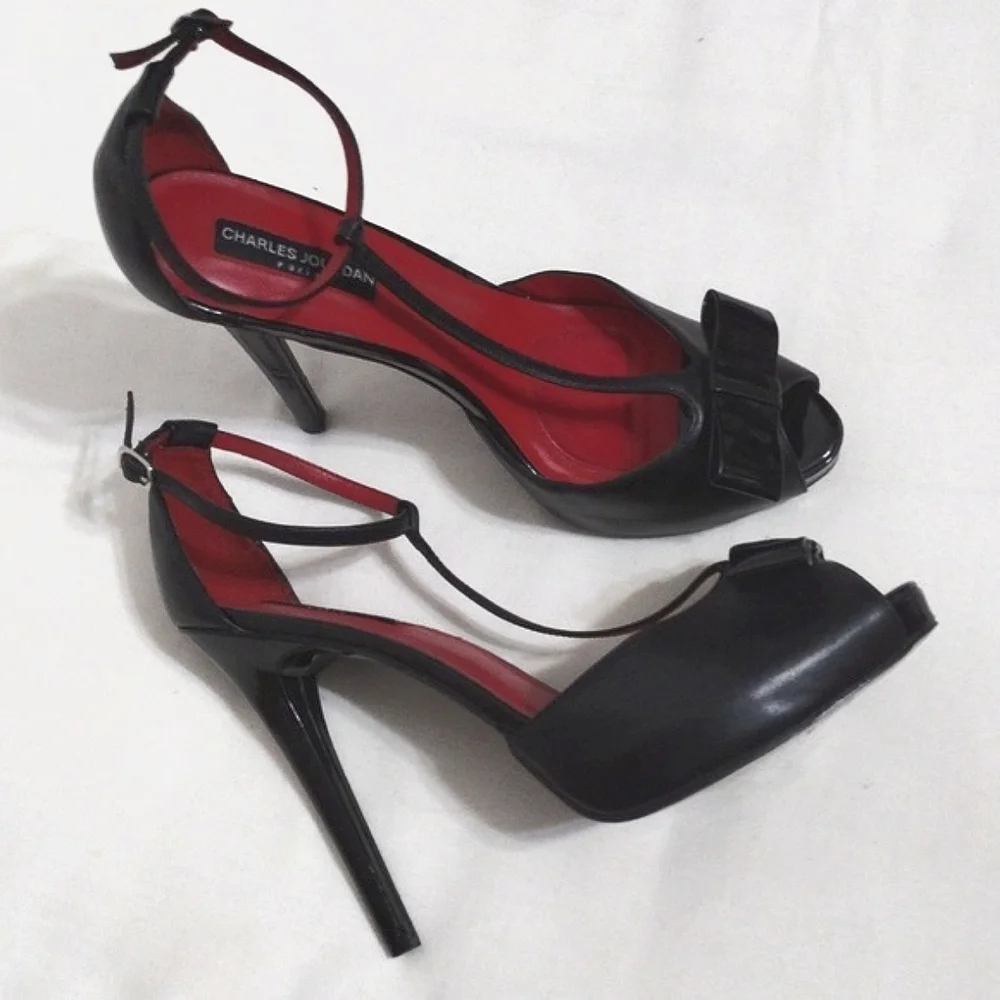 Charles Jourdan Platform Stiletto Heels US 10 Sexy Drag Queen Edgy Leather Shoes